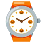 Armbanduhr + Halloweenkürbis