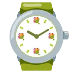 Armbanduhr + Blumenstrauß