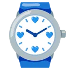 Armbanduhr + blaues Herz