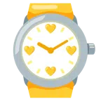 Armbanduhr + gelbes Herz