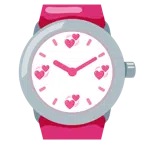 Armbanduhr + kreisende Herzen