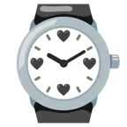 Armbanduhr + schwarzes Herz