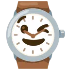 Armbanduhr + zwinkerndes Gesicht
