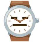 Armbanduhr + ausdrucksloses Gesicht