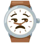 Armbanduhr + verstimmtes Gesicht