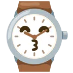 Armbanduhr + küssendes Gesicht mit lächelnden Augen