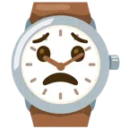 Armbanduhr + besorgtes Gesicht