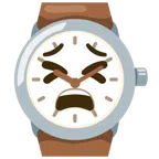 Armbanduhr + müdes Gesicht