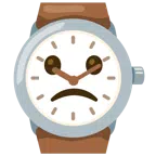 Armbanduhr + betrübtes Gesicht