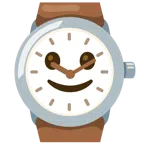 Armbanduhr + leicht lächelndes Gesicht