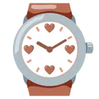 Armbanduhr + braunes Herz