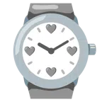 Armbanduhr + graues Herz