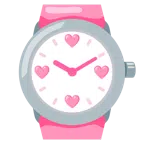 Armbanduhr + pinkes Herz