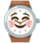 Armbanduhr + lächelndes Gesicht