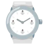 orologio + pupazzo di neve senza neve
