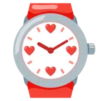 Armbanduhr + rotes Herz