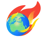 Komet + Globus mit Europa und Afrika
