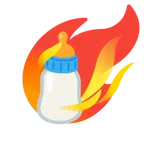 Komet + Babyflasche
