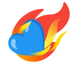 Komet + blaues Herz
