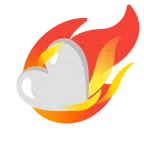 Komet + weißes Herz