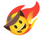 Komet + Gesicht mit Cowboyhut