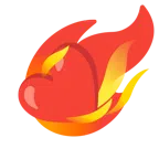 Komet + rotes Herz