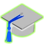 radioactive + graduation cap