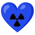 radioactive + blue heart