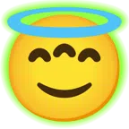 radioactive + smiling face with halo