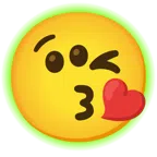 radioactive + face blowing a kiss