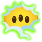 radioactive + face in clouds