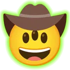 radioactive + cowboy hat face