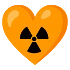 radioactive + orange heart