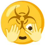 biohazard + face with peeking eye