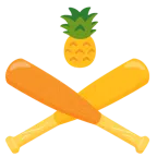 palla da baseball + ananas