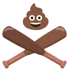 palla da baseball + cacca