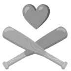 palla da baseball + cuore grigio