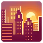 Sonne hinter Wolke + Sonnenuntergang in der Stadt