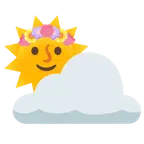 Sonne hinter Wolke + Tulpe