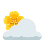 Sonne hinter Wolke + Kirschblüte