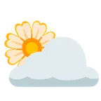 Sonne hinter Wolke + gelbe Blüte