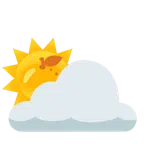 Sonne hinter Wolke + Mandarine