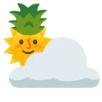Sonne hinter Wolke + Ananas