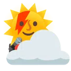 Sonne hinter Wolke + Mikrofon