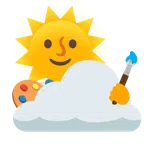 Sonne hinter Wolke + Mischpalette