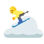 Sonne hinter Wolke + Ski