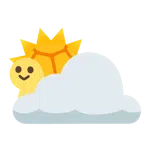 Sonne hinter Wolke + Schildkröte