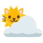 Sonne hinter Wolke + Katzengesicht
