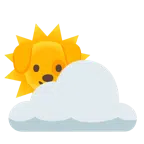 Sonne hinter Wolke + Hundegesicht