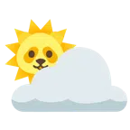 Sonne hinter Wolke + Panda